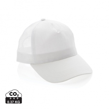 Logo trade promotional merchandise picture of: Impact AWARE™ Brushed rcotton 5 panel trucker cap 190gr