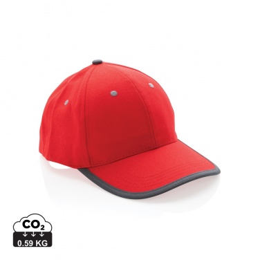 Logo trade promotional merchandise picture of: Impact AWARE™ Brushed rcotton 6 panel contrast cap 280gr