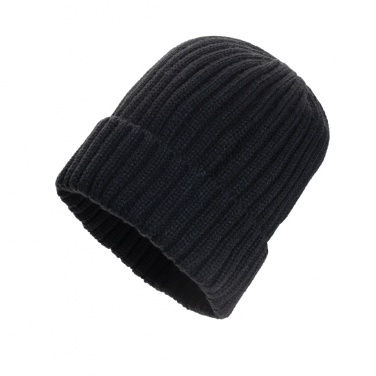 Logo trade promotional gifts image of: Kennedi AWARE™ Polylana® beanie with large rib
