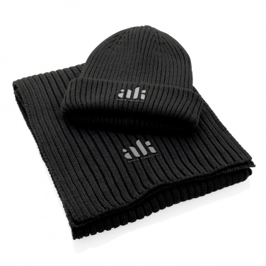 Logotrade promotional product image of: Impact AWARE™ Polylana® knitted scarf 180 x 25cm
