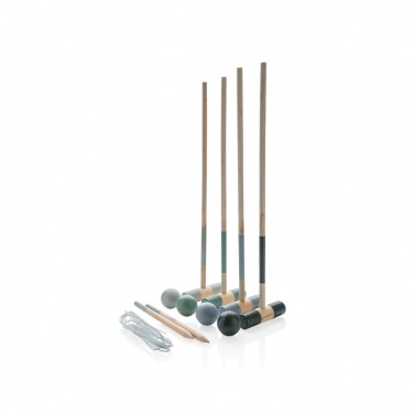 Logo trade advertising products picture of: Wooden croquet set