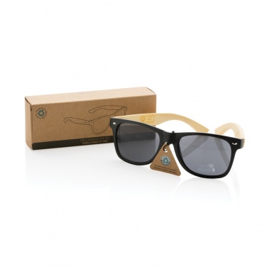 Logotrade promotional merchandise picture of: Bamboo and RCS recycled plastic sunglasses