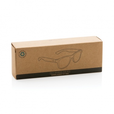 Logotrade corporate gift image of: Bamboo and RCS recycled plastic sunglasses