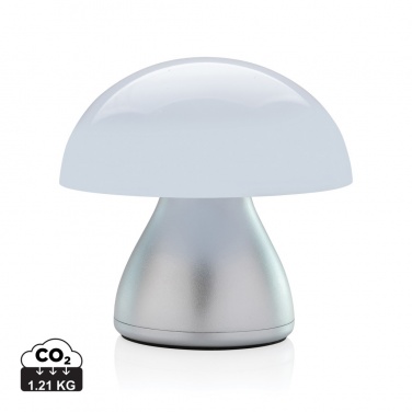 Logo trade advertising products image of: Luming RCS recycled plastic USB re-chargeable table lamp