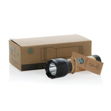 Logo trade promotional items image of: Lucid 1W RCS certified recycled plastic & bamboo torch