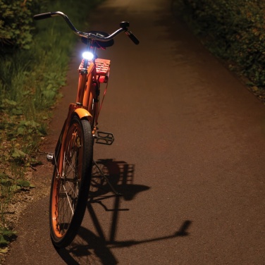Logo trade corporate gifts picture of: Lumino RCS recycled plastic USB re-chargeable bike light set