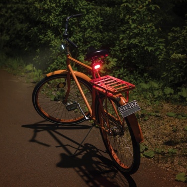 Logotrade promotional gift image of: Lumino RCS recycled plastic USB re-chargeable bike light set