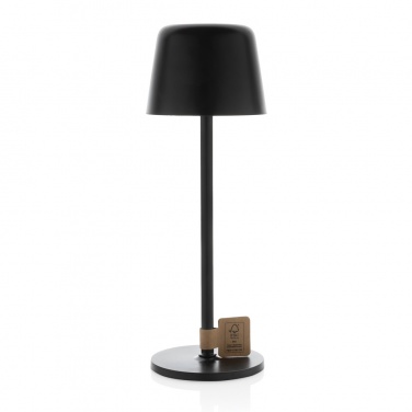 Logo trade promotional gifts image of: Zenic RCS recycled plastic USB re-chargable table lamp