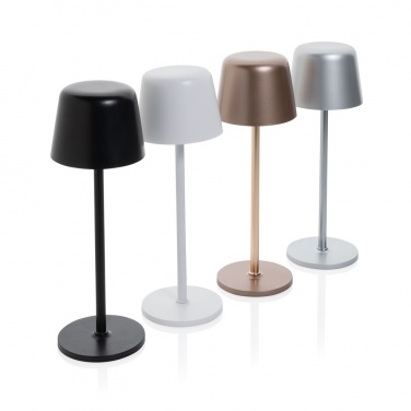 Logo trade corporate gifts picture of: Zenic RCS recycled plastic USB re-chargable table lamp