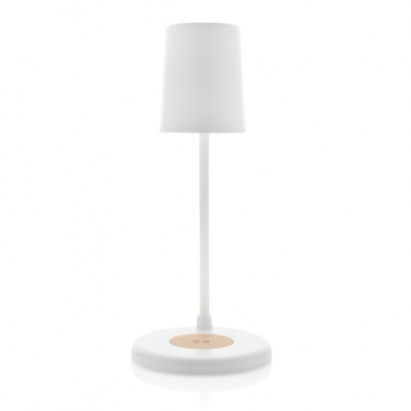 Logotrade promotional giveaway picture of: Zenara RCS recycled plastic and cork 15W wireless desk lamp