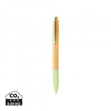 Logo trade promotional merchandise picture of: Bamboo & wheat straw pen