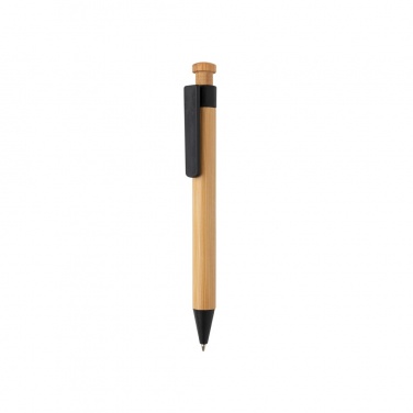 Logo trade promotional products image of: Bamboo pen with wheatstraw clip