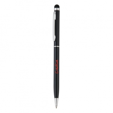 Logo trade promotional products image of: Thin metal stylus pen