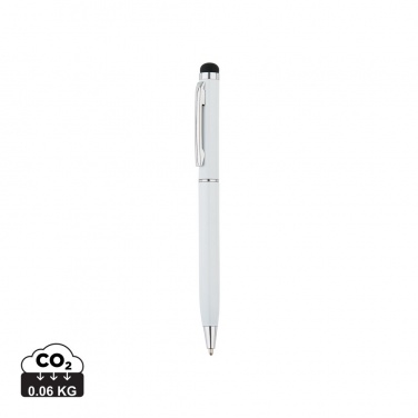 Logo trade business gifts image of: Thin metal stylus pen