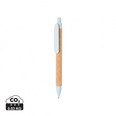 Logo trade promotional gifts picture of: Write wheatstraw and cork pen