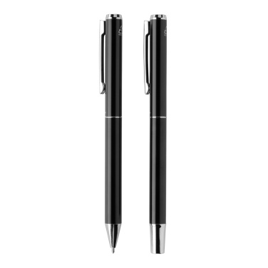 Logo trade promotional giveaway photo of: Swiss Peak Cedar RCS certified recycled aluminum pen set