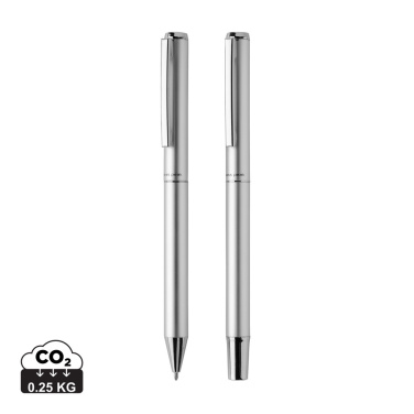 Logotrade promotional merchandise image of: Swiss Peak Cedar RCS certified recycled aluminum pen set