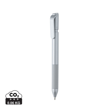 Logo trade promotional products image of: TwistLock GRS certified recycled ABS pen