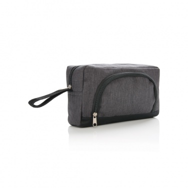 Logo trade promotional giveaways picture of: Classic two tone toiletry bag