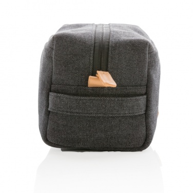Logo trade corporate gift photo of: Canvas toiletry bag PVC free
