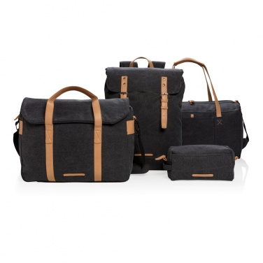 Logo trade corporate gifts image of: Canvas toiletry bag PVC free