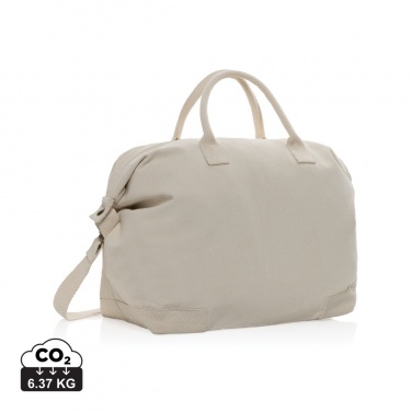 Logo trade promotional merchandise photo of: Kezar AWARE™ 500 gsm recycled canvas deluxe weekend bag