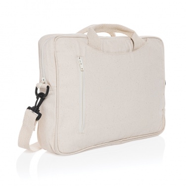Logo trade promotional merchandise photo of: Laluka AWARE™ recycled cotton 15.4 inch laptop bag