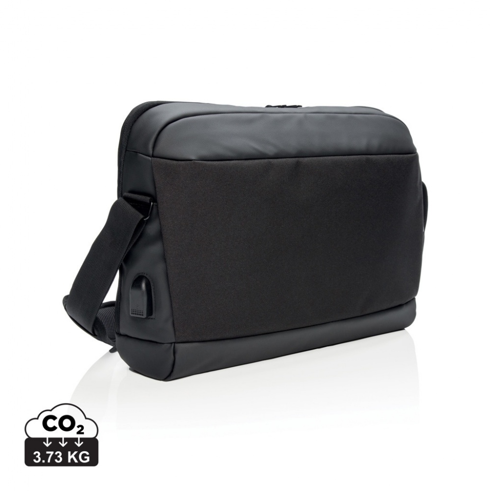 Logo trade promotional gifts picture of: Madrid RFID USB 15.6" laptop bag PVC free