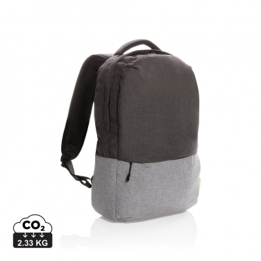 Logo trade promotional merchandise picture of: Duo colour RPET 15.6" RFID laptop backpack PVC free