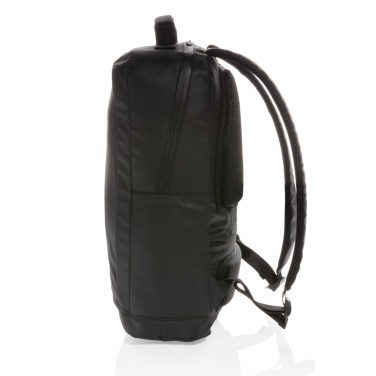 Logotrade promotional giveaway image of: Fashion black 15.6" laptop backpack PVC free