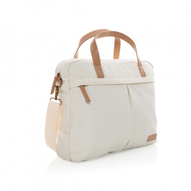 Logo trade corporate gifts image of: Impact AWARE™ 16 oz. recycled canvas laptop bag