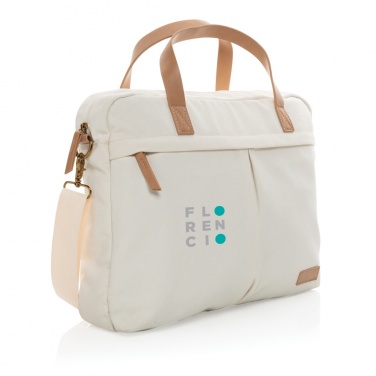 Logo trade promotional merchandise picture of: Impact AWARE™ 16 oz. recycled canvas laptop bag