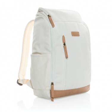 Logotrade promotional giveaway picture of: Impact AWARE™ 16 oz. recycled canvas 15" laptop backpack