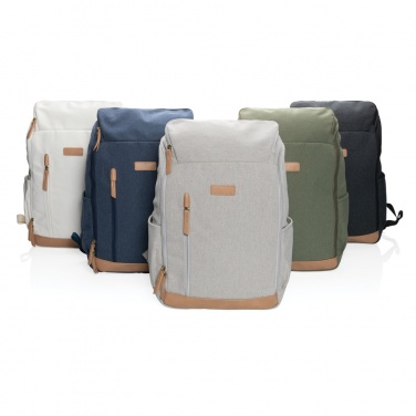 Logotrade promotional product picture of: Impact AWARE™ 16 oz. recycled canvas 15" laptop backpack