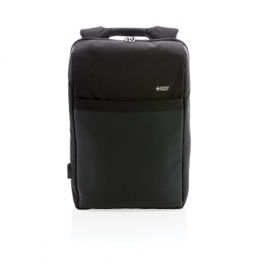 Logo trade promotional gifts image of: Swiss Peak 15" anti-theft RFID & USB backpack PVC free