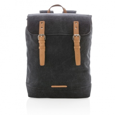 Logo trade promotional items image of: Canvas laptop backpack PVC free