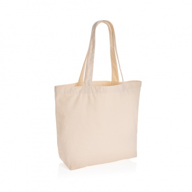 Logo trade corporate gifts picture of: Impact Aware™ 240 gsm rcanvas shopper w/pocket undyed
