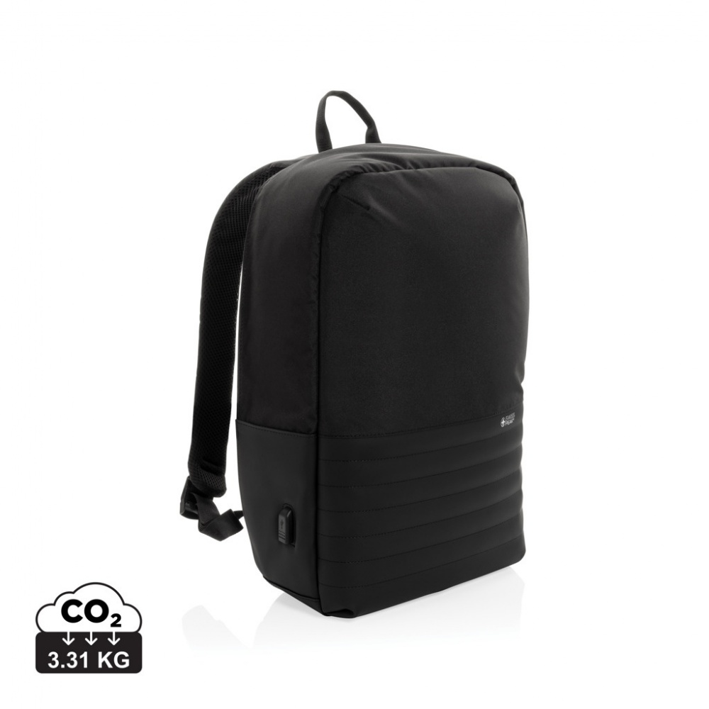 Logotrade promotional gift image of: Swiss Peak AWARE™ RFID anti-theft 15.6'' laptop backpack