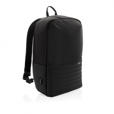 Logo trade promotional items image of: Swiss Peak AWARE™ RFID anti-theft 15.6'' laptop backpack