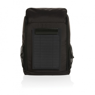 Logotrade promotional item picture of: Pedro AWARE™ RPET deluxe backpack with 5W solar panel