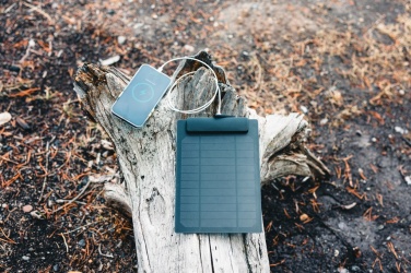 Logo trade promotional gifts image of: Pedro AWARE™ RPET deluxe backpack with 5W solar panel