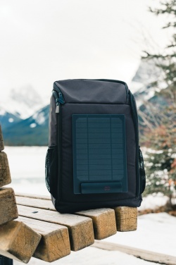 Logotrade promotional items photo of: Pedro AWARE™ RPET deluxe backpack with 5W solar panel
