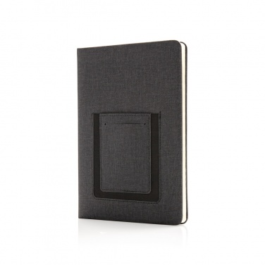 Logotrade promotional product picture of: Deluxe A5 Notebook with phone pocket