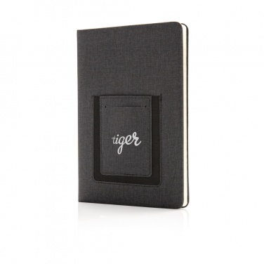 Logotrade promotional gift image of: Deluxe A5 Notebook with phone pocket