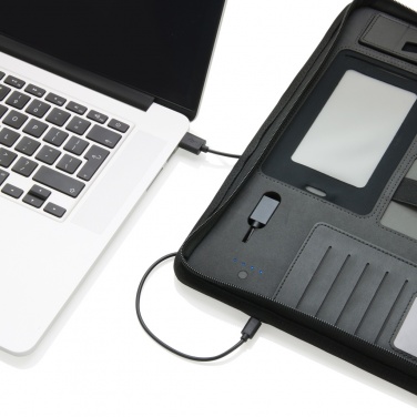 Logotrade promotional product picture of: Tech portfolio with powerbank