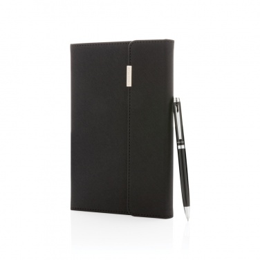 Logo trade promotional products picture of: Swiss Peak deluxe A5 notebook and pen set