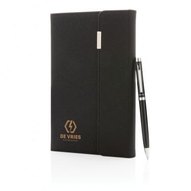 Logotrade promotional merchandise photo of: Swiss Peak deluxe A5 notebook and pen set