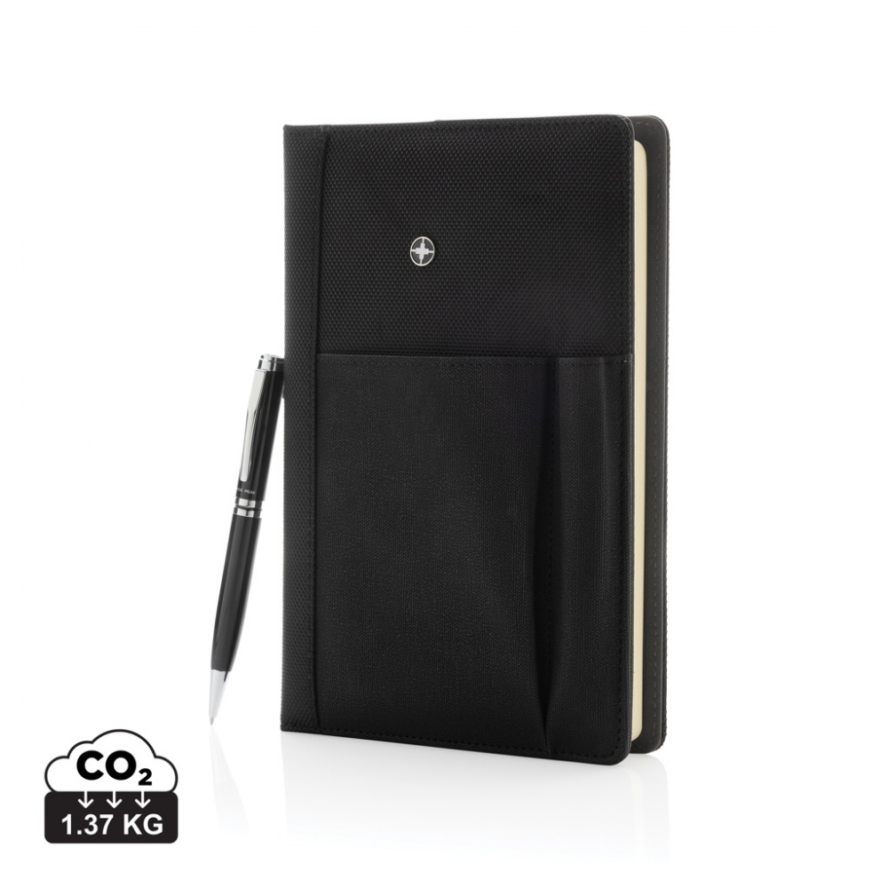 Logotrade corporate gift image of: Refillable notebook and pen set