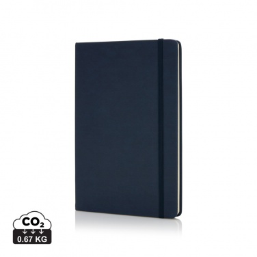 Logo trade corporate gifts image of: Deluxe hardcover PU A5 notebook