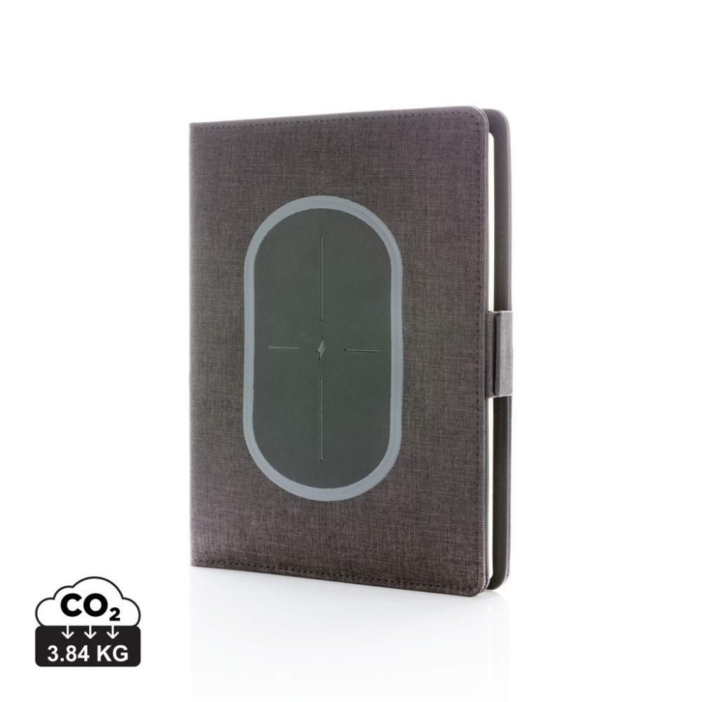 Logotrade promotional merchandise photo of: Air 5W wireless charging notebook cover A5